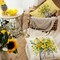 Summer Pillow Cover 18x18 Inch Eucalyptus Flowers Decor Vase Bee Farmhouse Seasonal Pillow Case Decorations for Home Sofa Couch AA509-18
